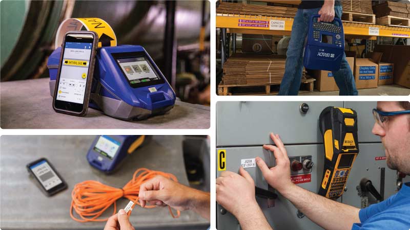 Collage che mostra le caratteristiche delle stampanti M610, M611 e M710.