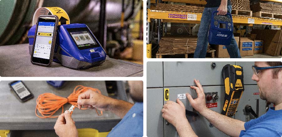 Collage che mostra le caratteristiche delle stampanti M610, M611 e M710.