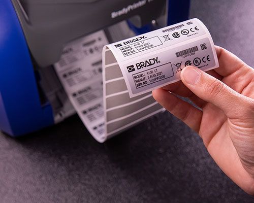 Serie di etichette stampate con la stampante i5300.