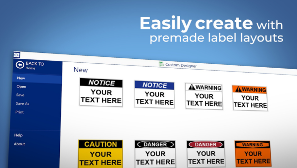 Layout per etichette predefinito in Brady Workstation